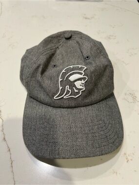 USC University Southern California Gray Cap Trojan Logo NWT